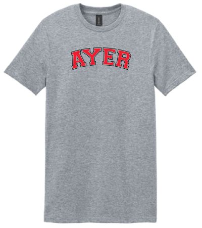 64000B YOUTH SoftStyle Tee, Ayer Block, Sport Gray